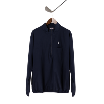 Quiet Golf Monogram Shell Pullover - Navy