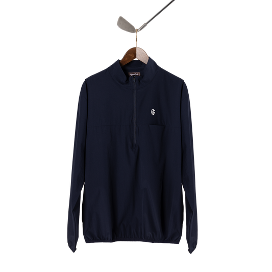 Quiet Golf Monogram Shell Pullover - Navy