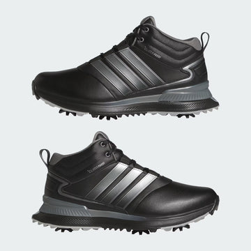 adidas Golf R2C MID CLIMAPROOF WIDE GOLF SHOES - Core Black / Iron Metallic / Silver Metallic