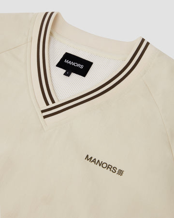 Manors Golf Crosswind Cordura® V-Neck - Ivory