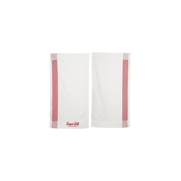 Bisque Tour Towel - White/Red