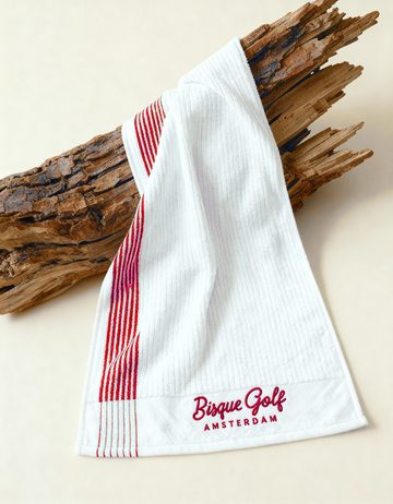 Bisque Tour Towel - White/Red