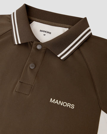 Manors Golf Arc Polo - Hickory Brown