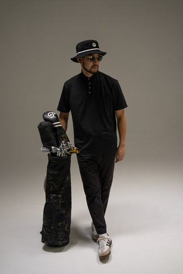 Public Drip Athlete Tonal Polo - Black, lifestyle