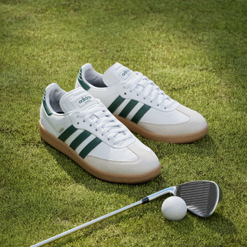 Adidas Samba Golf Shoes - Cloud White / Collegiate Green / Gum