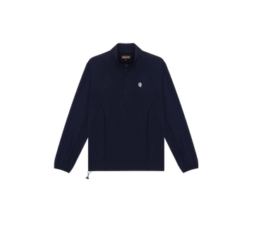 Quiet Golf Monogram Quarter Zip Performance ls Navy