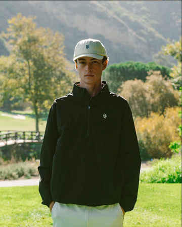 Quiet Golf Monogram Shell Pullover - Navy