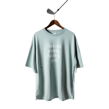 Students Golf T-Shirt 'There's A Crack' - Turquoise