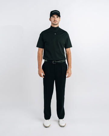 Students Course Studies Chaperone S/S Mock-Neck - Black