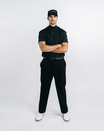 Students Course Studies Chaperone S/S Mock-Neck - Black
