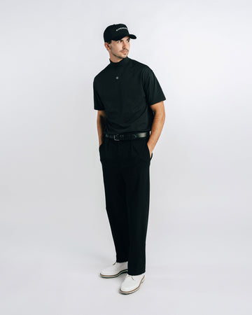 Students Course Studies Chaperone S/S Mock-Neck - Black