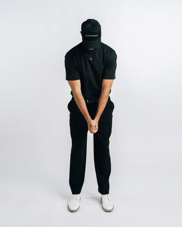 Students Course Studies Chaperone S/S Mock-Neck - Black