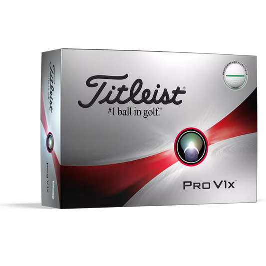 Titleist Pro V1x - 3 balls - Performance Alignment Green Line