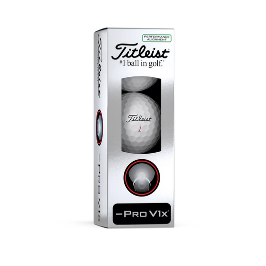 Titleist Pro V1x - 3 balls - Left Dash - Performance Alignment Green Line