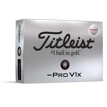 Titleist Pro V1x - 3 balls - Left Dash - Performance Alignment Red Line