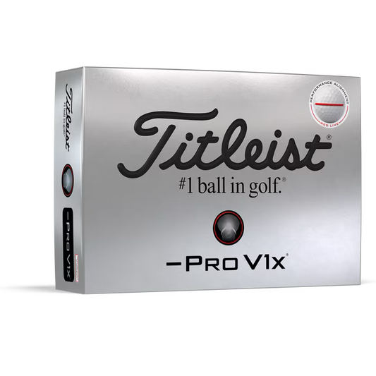 Titleist Pro V1x - 3 balls - Left Dash - Performance Alignment Red Line