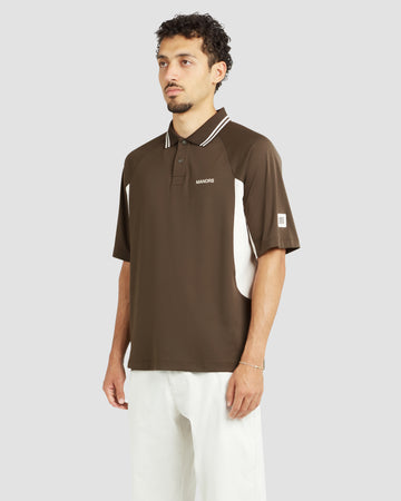 Manors Golf Arc Polo - Hickory Brown