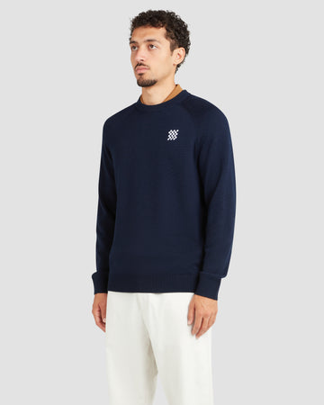 Manors Golf Merino Tech Crewneck - Midnight