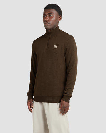 Manors Golf Merino Windbreaker - Hickory Brown