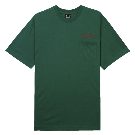 Tired Workstation Pocket T-Shirt Dark Green