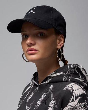 Jordan Club Unstructured Curved-Bill Hat - Black