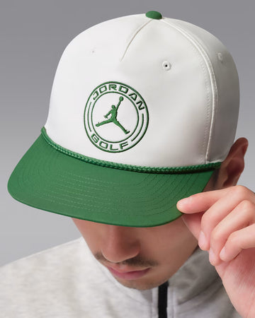 Jordan Pro Structured Dri-FIT Flat-Brim Golf Hat - White/Green