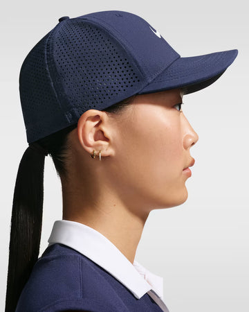 Nike Rise Dri-FIT ADV SwooshFlex Structured Golf Cap - Navy/Anthracite/White