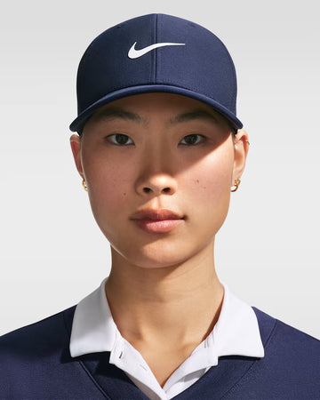 Nike Rise Dri-FIT ADV SwooshFlex Structured Golf Cap - Navy/Anthracite/White