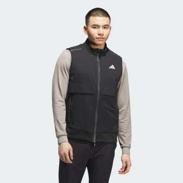 adidas Ultimate365 Tour Frostguard Full-Zip Vest - Black, model front view