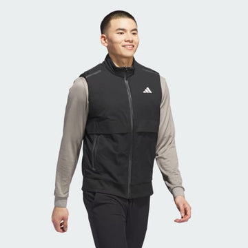 adidas Ultimate365 Tour Frostguard Full-Zip Vest - Black, model back view