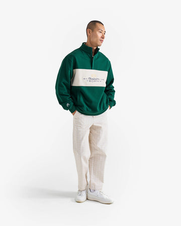 Malbon Trophy Quarter Zip Fleece - Green