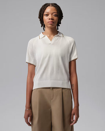 Jordan Sport Women's Golf Knit Polo - Sail/Khaki
