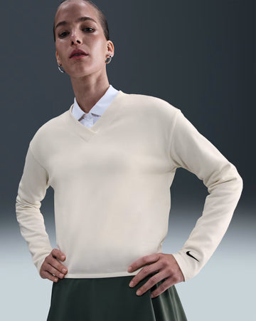 Women's V-Neck Long-Sleeve Golf Top -  sand
