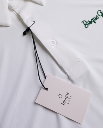 Bisque Golf Solid Performance Polo - White