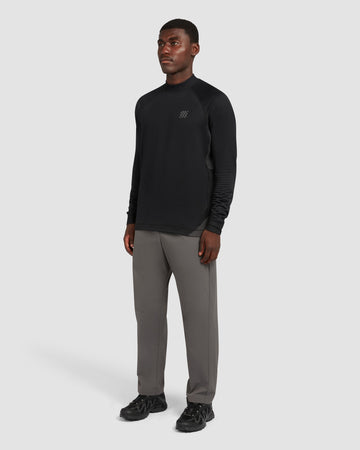 Manors Highland Mock Neck Fleece - Black