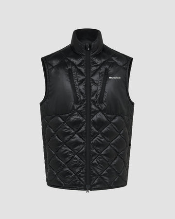Manors Golf Argyle Pertex Gilet - Black