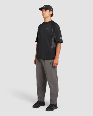Manors Ranger Mock Neck Polo - Black - Detail