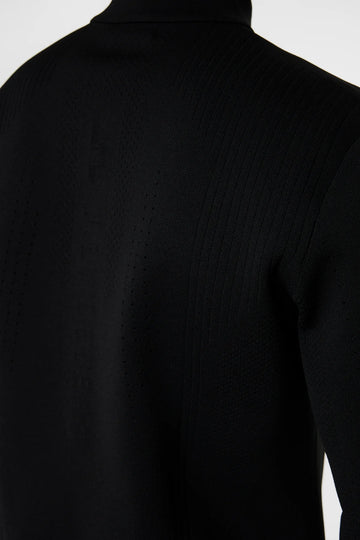 J. Lindeberg Bo Tech Knit Zip Sweater "Black"