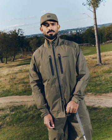 Manors Golf 2.5L Pertex® Waterproof Jacket - Dark Olive