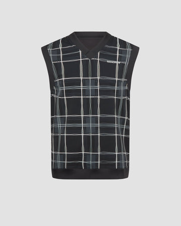 Manors Reversible V-Neck Vest - Black
