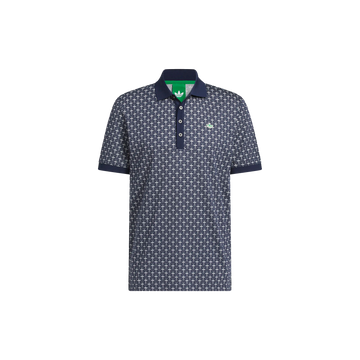 adidas Golf Originals All Over Trefoil Polo - Night Indigo / Chalk White