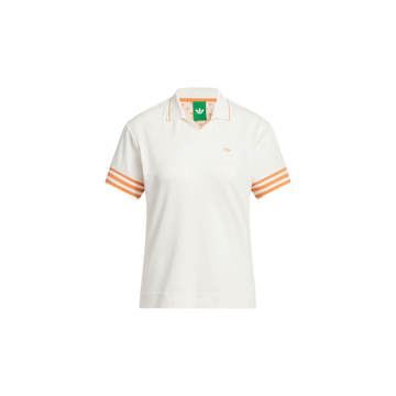 adidas Originals Golf 3-Stripes Polo Shirt - White/Orange