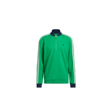 adidas Golf Originals 3-Stripe 1/4 Zip - Green/ Indigo