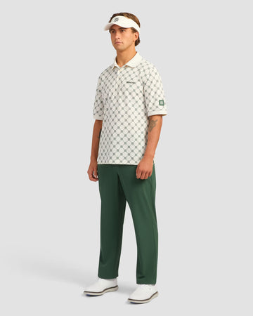 Manors GOAT Pique Polo Monogram - Pebble