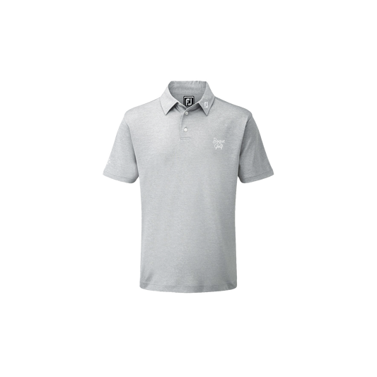 FootJoy with Bisque Stretch Pique Polo Heather Grey