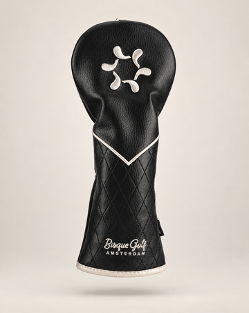 Bisque Golf Fairway Headcover Quilted Black