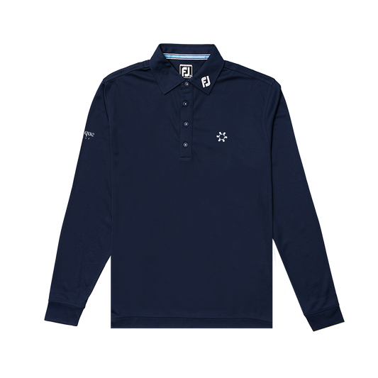 FootJoy with Bisque Thermolite Longsleeve Polo Navy