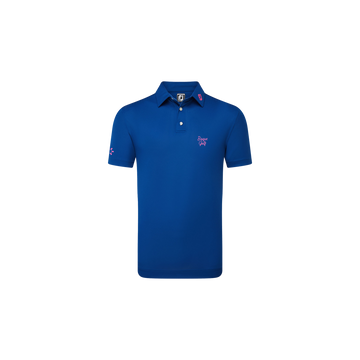 FootJoy with Bisque Stretch Pique Deep Blue Flamingo