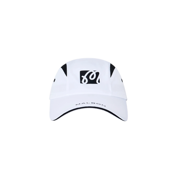 Malbon Performance Mesh Panel Bungee Hat - White/Silver