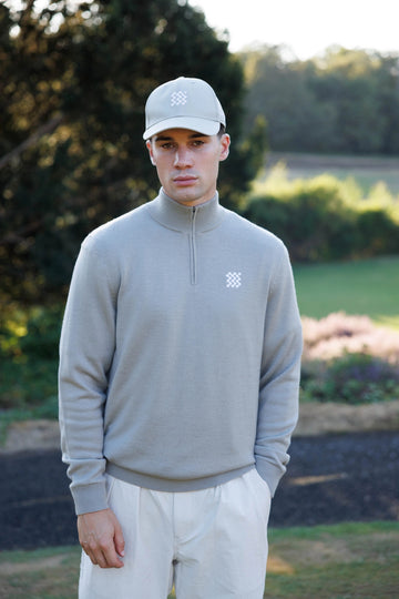 Manors Golf Merino Tech Windbreaker Dune detail 2